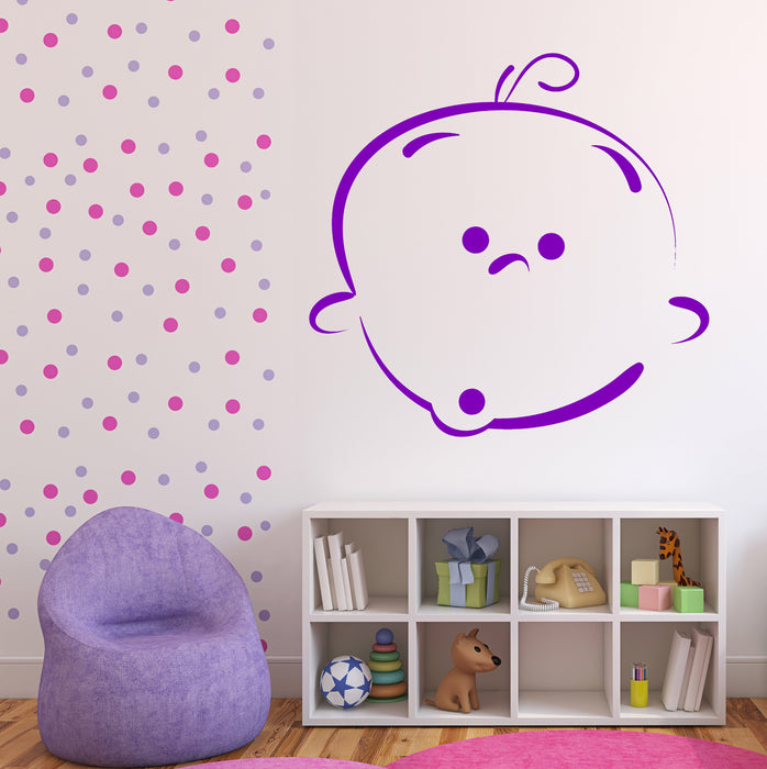 Wall Sticker Vinyl Decal Beauty Baby Cartoon Face Different Emotions Decor Unique Gift n789