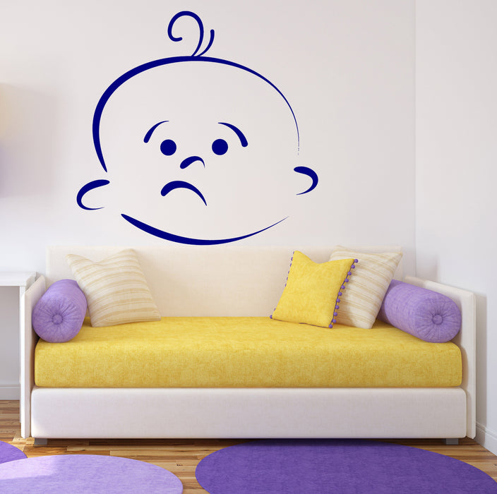 Vinyl Decal Wall Sticker Beauty Baby Cartoon Face Different Emotions Unique Gift n790