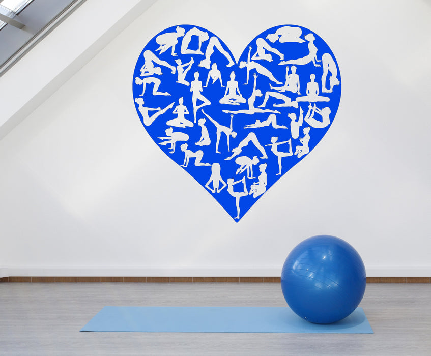 Vinyl Decal Wall Sticker Lifestyle Yoga Center Pilates Pose Fitness Studio Decor Unique Gift (n798)