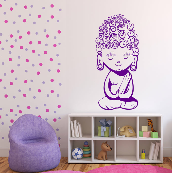 Vinyl Decal Wall Sticker Little Funny Curly Budda Kids Room Decoration Unique Gift (n818)