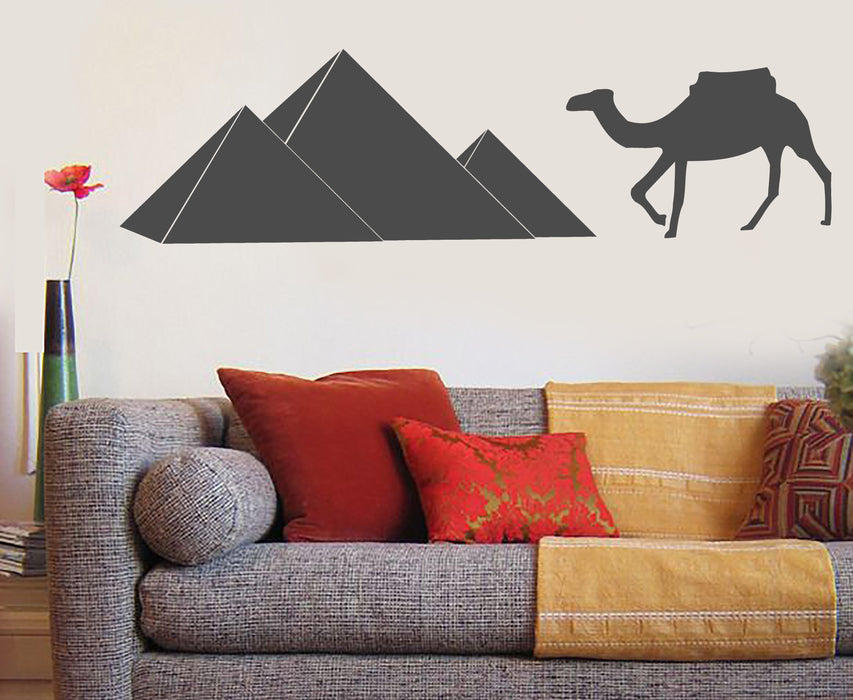 Large Vinyl Decal Wall Sticker Symbol African Continent Camel Pyramids (n821)