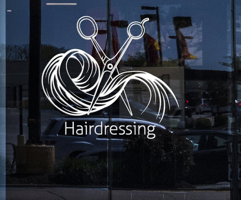 Window Wall Vinyl Decal Beauty Hair Salon Tools Decor Hairdressing (n836w)