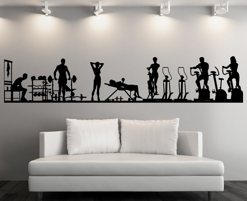 Large Vinyl Decal Wall Sticker Fitness Gym Sport Athletic Interior Decor (n839)
