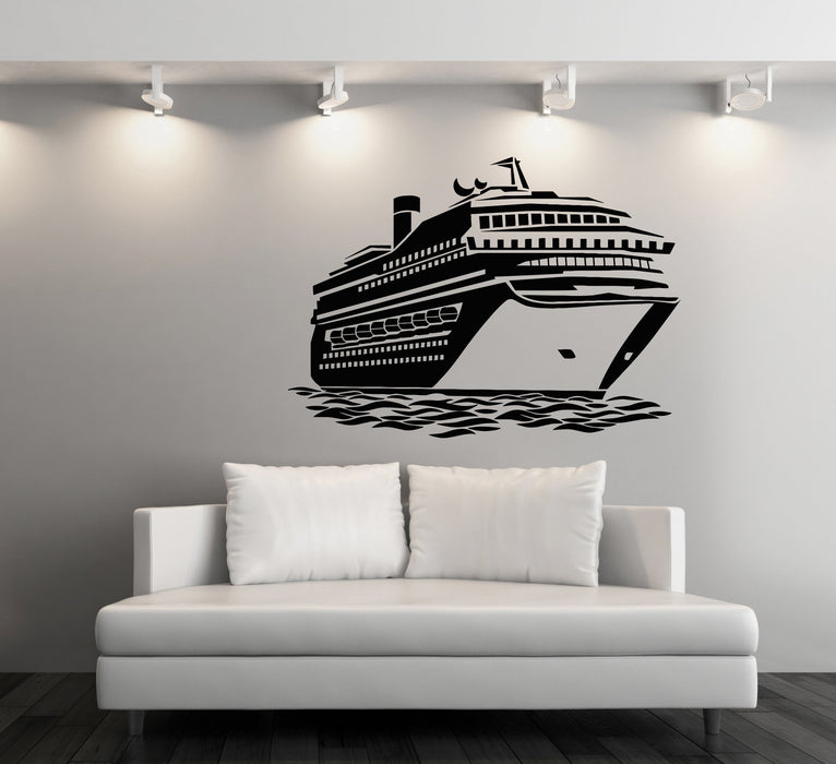 Large Vinyl Decal Wall Sticker Big Ocean Cruise Liner Sea Voyages Decor (n860)