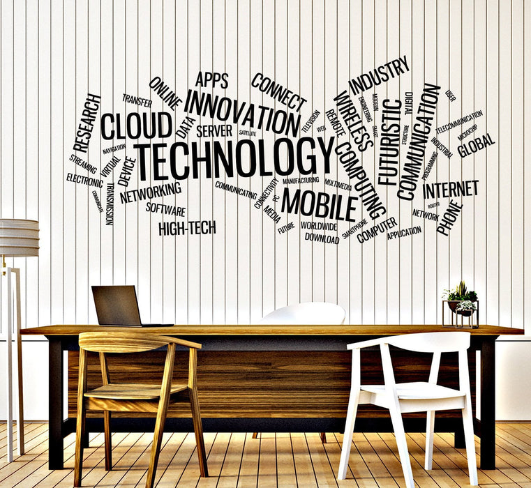 Vinyl Decal Wall Sticker Technology Word Cloud Innovation Connect (n866)