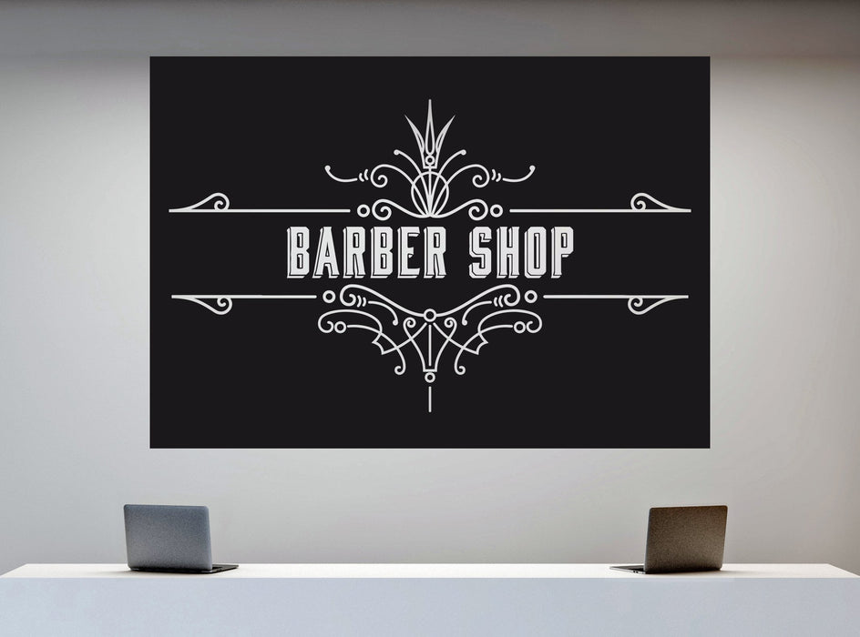 Vinyl Decal Wall Sticker Vintage Barber Shop Advertising Signboard Decor (n867)