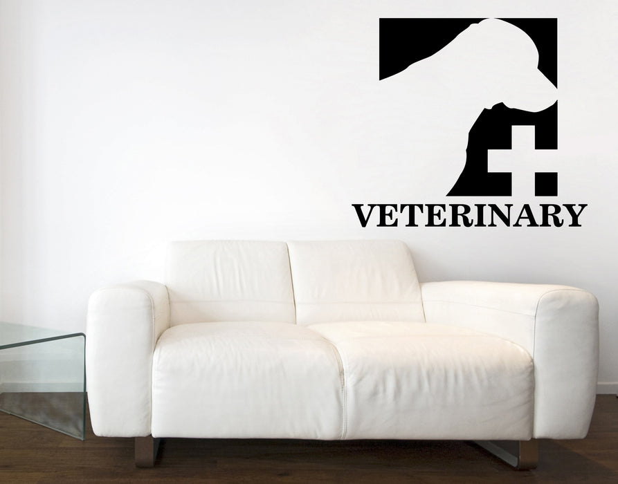 Large Vinyl Wall Decal Signboard Logo Veterinary Clinic Interior Decor (n871)