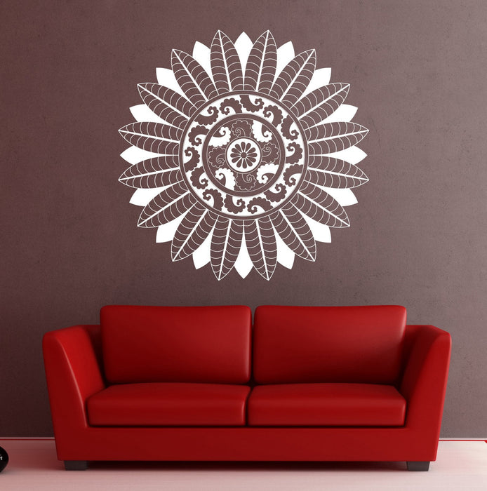 Vinyl Decal Ornament Circle Mandala Meditation Relaxation Wall Sticker (n875)