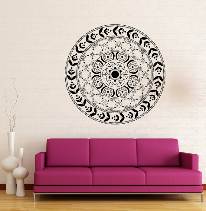 Vinyl Decal Ornament Circle Mandala Meditation Relaxation Wall Sticker (n878)