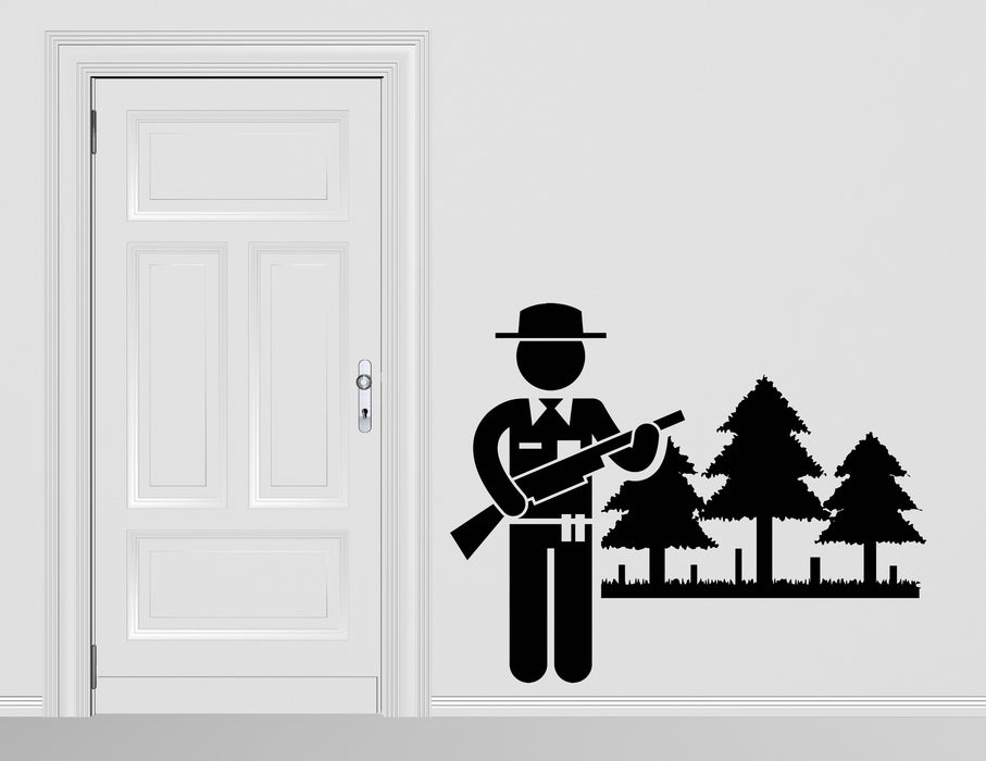Vinyl Decal Wall Sticker Animals Related Jobs Occupations Careers Forester Unique Gift (n887)