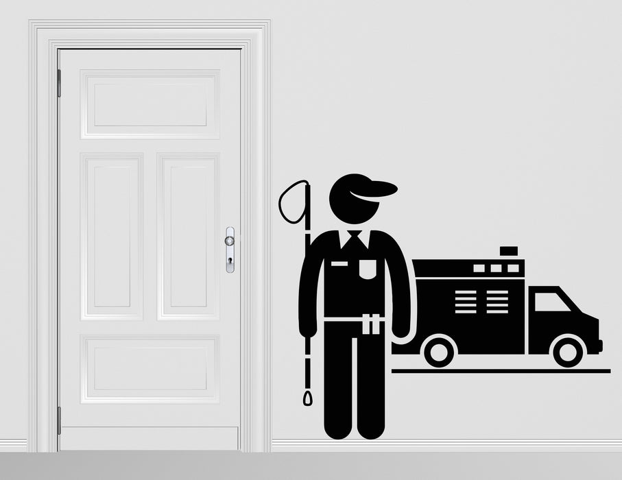 Vinyl Wall Decal Mens Jobs Catching Animals Related Occupations Careers Unique Gift (n889)