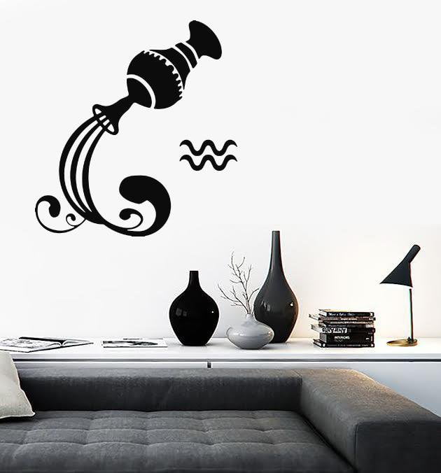 Vinyl Decal Wall Sticker Astrological Zodiac Symbol Sign Aquarius Decor Unique Gift (n902)