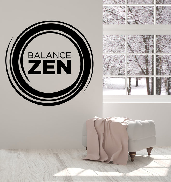 Enzo Enso Circle Yoga Mediation Zen Balance Decor Wall Vinyl Decal Sticker Unique Gift n920
