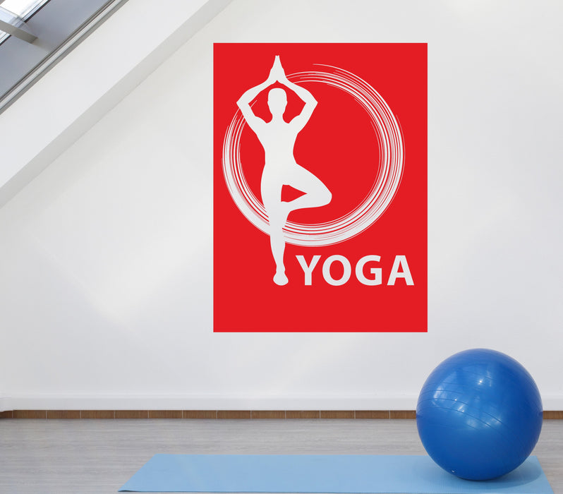 Vinyl Decal Wall Sticker Yoga Studio Yoga Pose Oriental Interior Decor Unique Gift (n952)