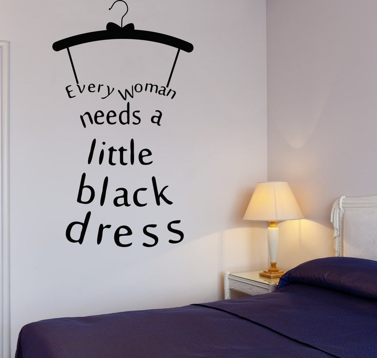Large Wall Vinyl Decal Woman Dress from Words Motivation Quote Sticker (n978)