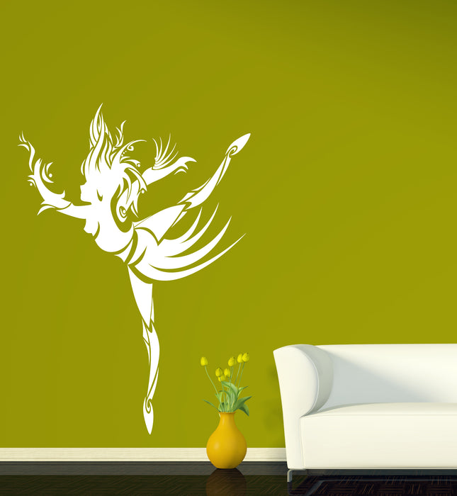Large Vinyl Decal Abstract Dancing Girl Tattoo Style Wall Sticker Unique Gift (n635)
