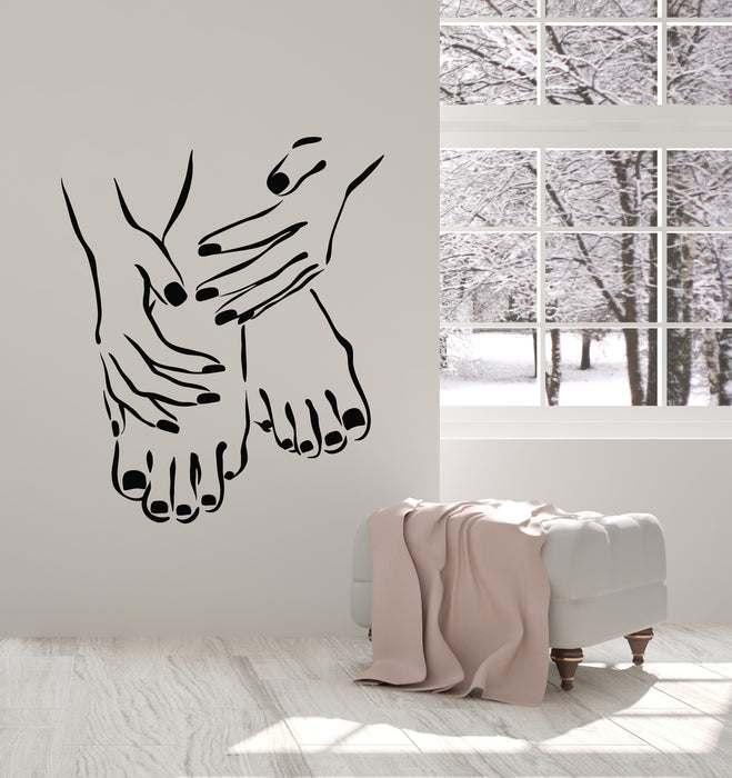 Vinyl Wall Decal Nail Art Studio Pedicure Manicure Salon Design Polish Stickers Mural (g1949)