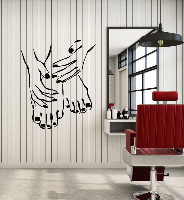 Vinyl Wall Decal Nail Art Studio Pedicure Manicure Salon Design Polish Stickers Mural (g1949)