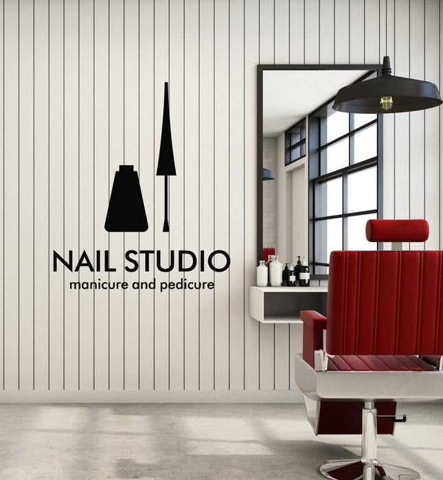 Vinyl Wall Decal Beauty Salon Nail Salon Polish Manicure Pedicure Stickers Mural (g4486)