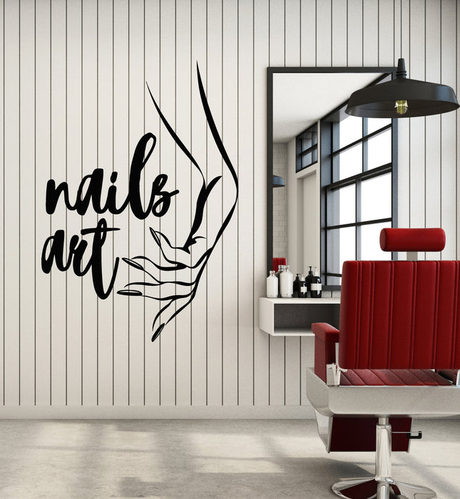 Vinyl Wall Decal Beauty Salon Nail Art Studio Manicure Fashion Stickers Mural (g4954)