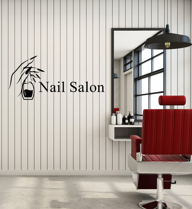 Vinyl Wall Decal Hands Care Nail Beauty Salon Polish Pedicure Stickers Mural (g7642)