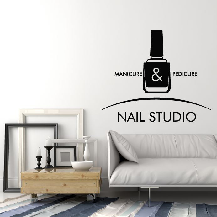 Vinyl Wall Decal Nail Studio Lacquer Manicure Pedicure Salon Stickers Mural (g4502)
