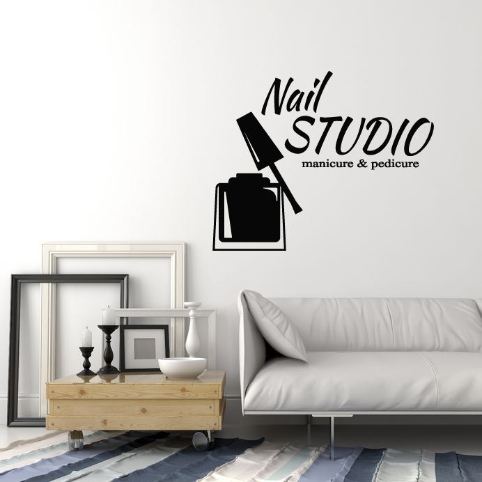 Vinyl Wall Decal Nails Studio Pedicure Manicure Salon Fashion Stickers Mural (g3806)
