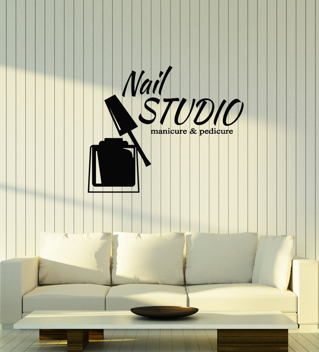 Vinyl Wall Decal Nails Studio Pedicure Manicure Salon Fashion Stickers Mural (g3806)