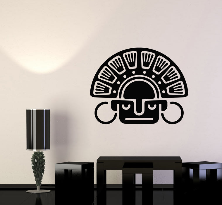 Vinyl Wall Decal Ancient Ethnic Style African Native Mask Stickers Mural (g2681)