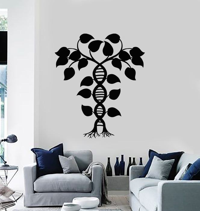 Vinyl Wall Decal DNA Family Tree Of Life Spiral Genus Lab Biology Stickers Mural (g766)