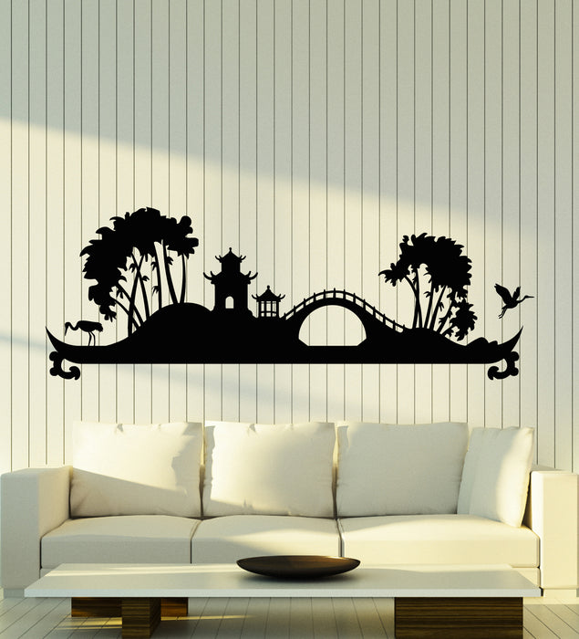 Vinyl Wall Decal Asian Nature Storks Bedroom Interior Stickers Mural (g5089)