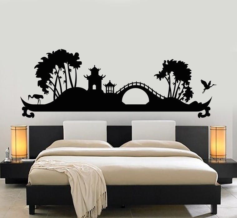 Vinyl Wall Decal Asian Nature Storks Bedroom Interior Stickers Mural (g5089)