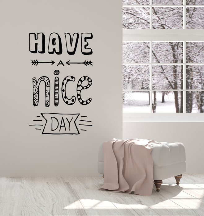 Vinyl Wall Decal Words Phrase Nice Day Home Bedroom Decor Stickers Mural (g3788)