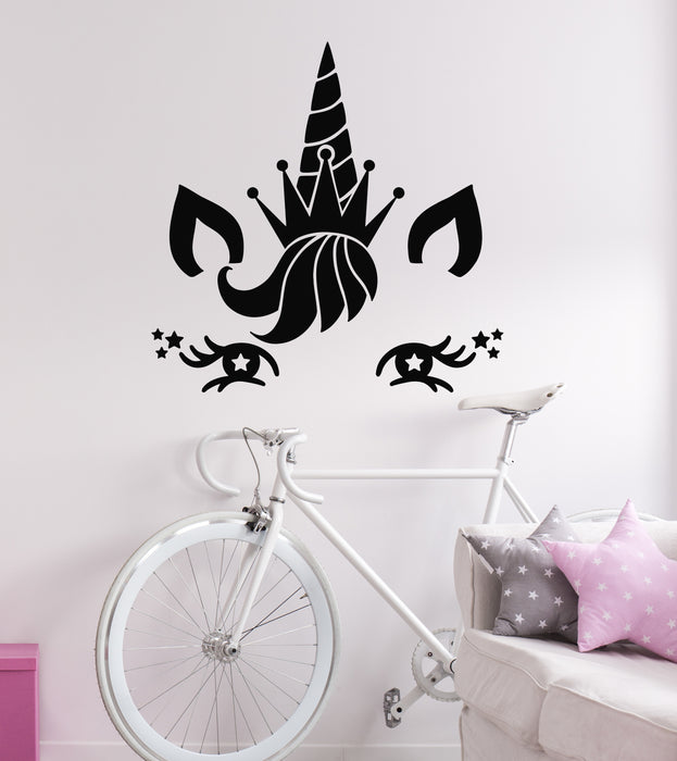 Vinyl Wall Decal Fairy Tale Character Pony Unicorn Princess Stickers Mural (g6472)