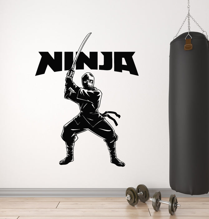 Vinyl Wall Decal Oriental Art Asian Warrior Ninja Boy Room Stickers Mural (g6959)