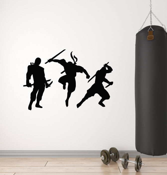 Vinyl Wall Decal Hitman Asian Ninja Warriors For Kids Fighting Stickers Mural (g4236)