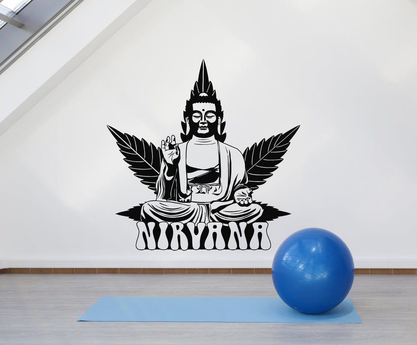 Vinyl Wall Decal Buddha Yoga Meditation Buddhism Nirvana Zen Stickers Mural (g602)