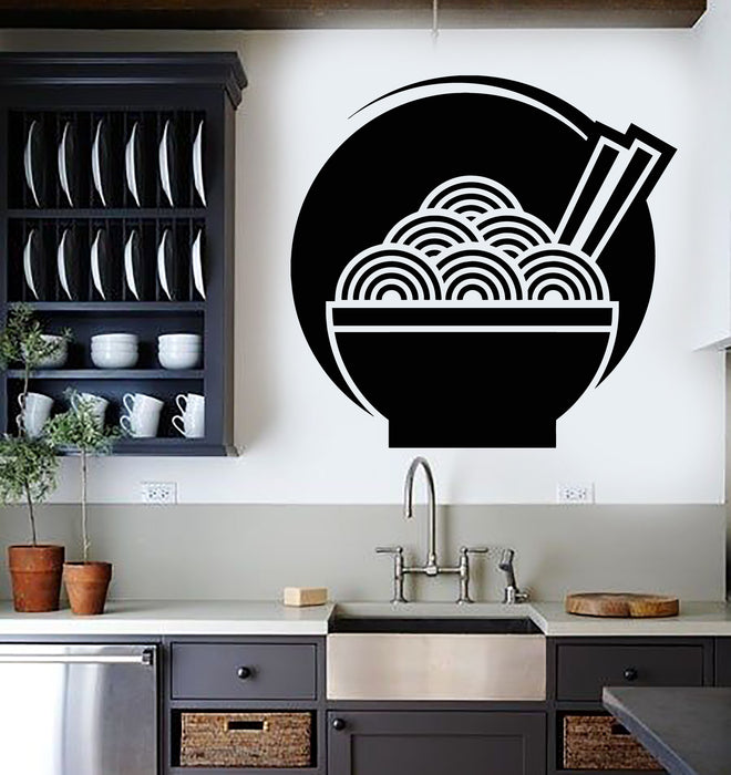 Vinyl Wall Decal Noodles Oriental Cuisine Food Restaurant Decor Stickers Mural (g472)