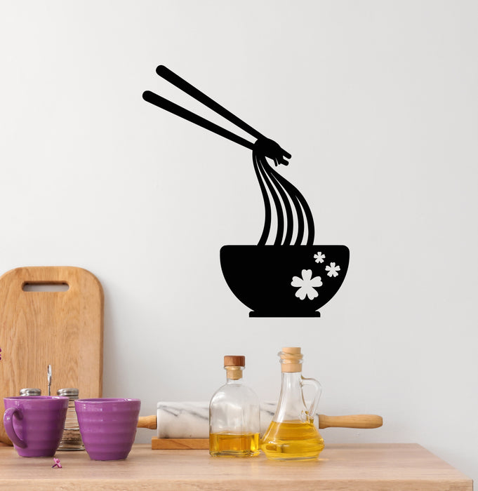 Vinyl Wall Decal Noodle Food Restaurant Bar Oriental Cuisine Stickers Mural (g4747)