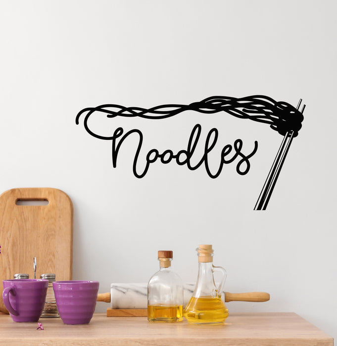 Vinyl Wall Decal Asian Food Noodle Chopsticks Cafe Restaurant Stickers Mural (g4776)