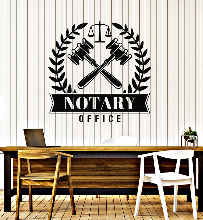 Vinyl Wall Decal Libra Justice Legislation Notary Office Law Scrivener Stickers Mural (g7424)