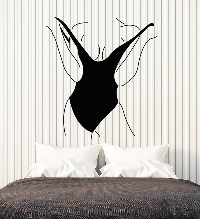 Vinyl Wall Decal Swimsuit Sexy Woman Body Naked Model Stickers Mural (g5337)