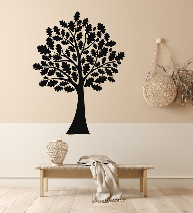 Vinyl Wall Decal Oak Tree Branch Leaves Acorn Nature Home Decor Stickers Mural (g5285)