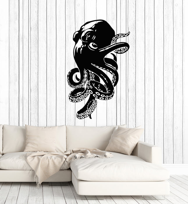 Vinyl Wall Decal Tentacles Octopus Sea Animal Nautical Decor Stickers Mural (g1693)