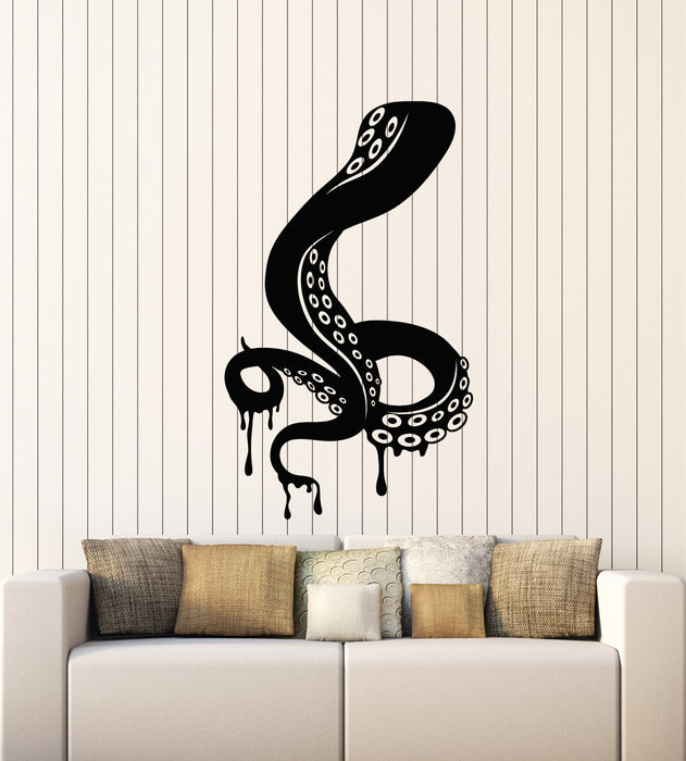 Vinyl Wall Decal Octopus Tentacles Ocean Marine Sea Animal Stickers Mural (g4796)