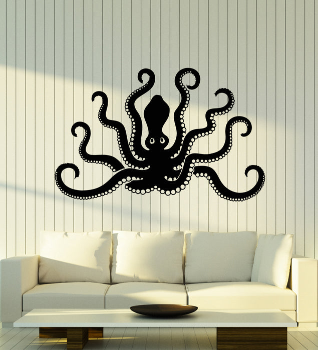 Vinyl Wall Decal Octopus Ocean Marine Sea Animal Bathroom Stickers Mural (g3340)