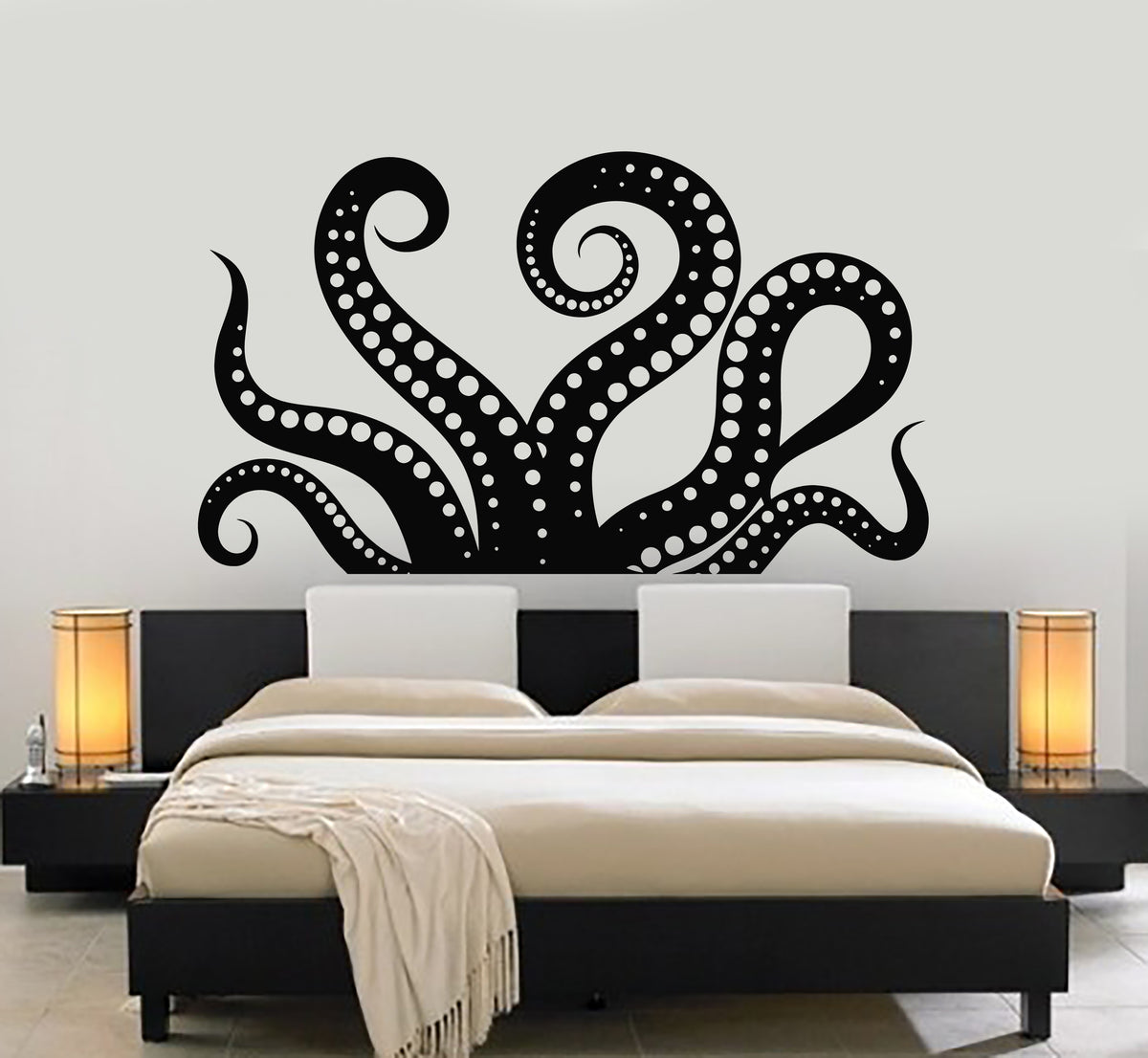 Vinyl Wall Decal Nautical Tentacles Octopus Sea Marine Monster Sticker ...