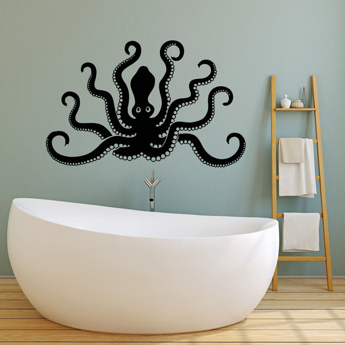 Vinyl Wall Decal Octopus Ocean Marine Sea Animal Bathroom Stickers Mural (g3340)
