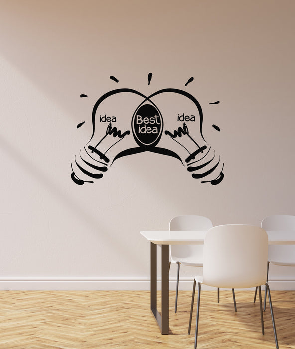 Vinyl Wall Decal Office Ideas Lightbulbs Business Inspirational Art Interior Stickers Mural (ig5863)