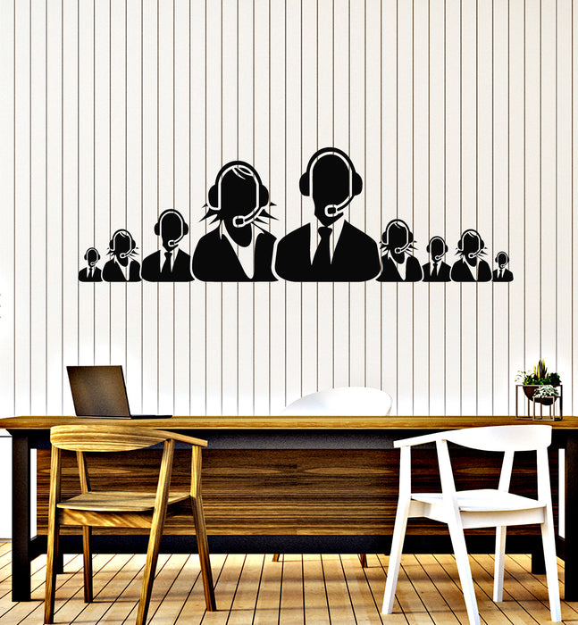 Vinyl Wall Decal Office Style Operator Call Center Job Work Stickers Mural (g1993)